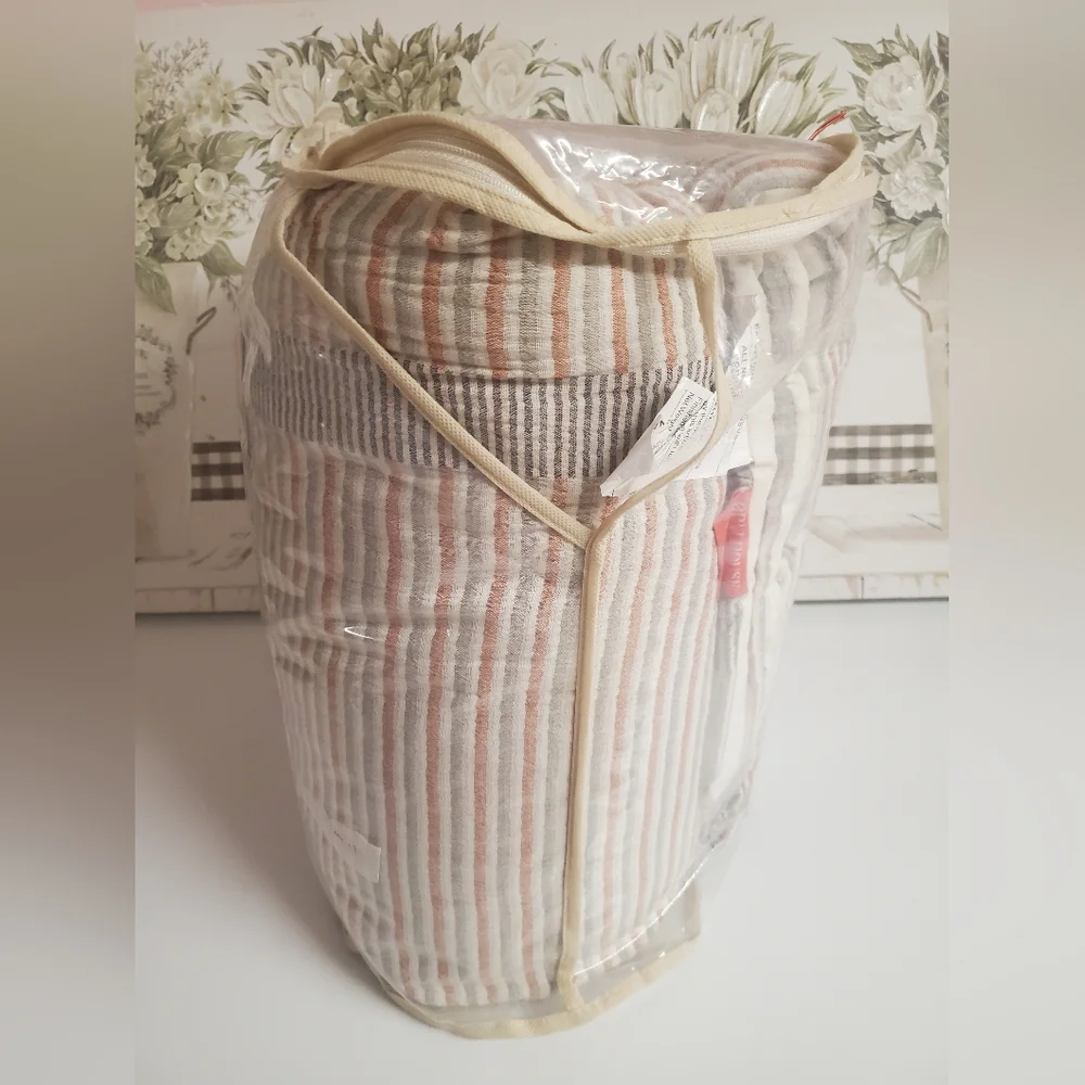 OPALHOUSE x JUNGALOW Twin 2pc Yarn Dyed Gauze Stripe Comforter & Pillow Sham Set